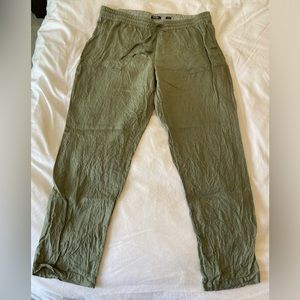 Olsen Lisa green linen straight leg pant